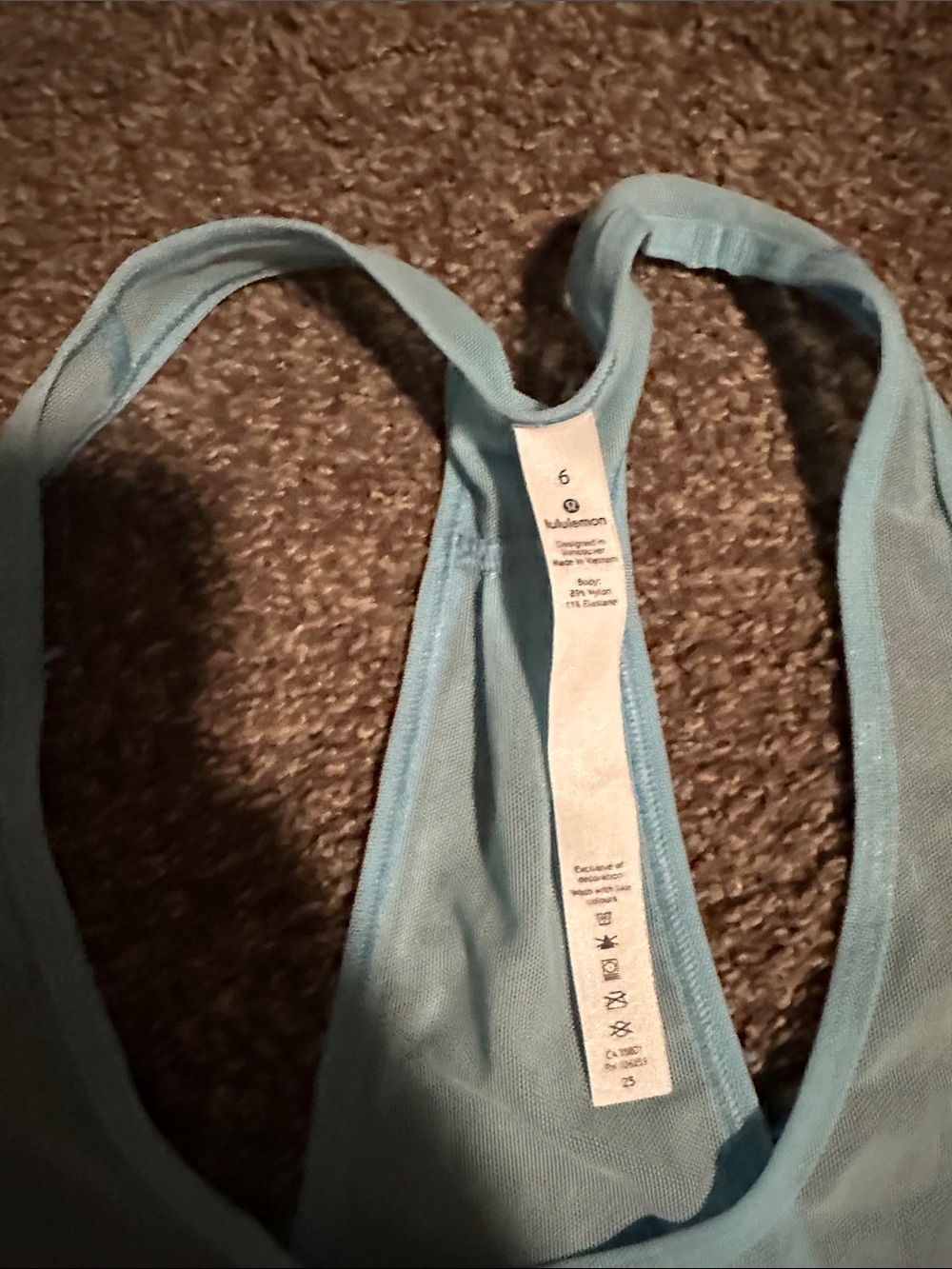 lululemon athletica Sky Blue Racerback Mesh Tank - Picture 2 of 4